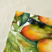 Serviette De Plage Fruits et feuilles de mangue (En situation)