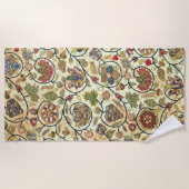 Serviette De Plage Fruits et fleurs de broderie (Devant)