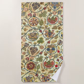 Serviette De Plage Fruits et fleurs de broderie (Devant)