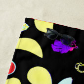 Serviette De Plage Fruits tropiques néons éclatés (En situation)