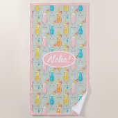 Serviette De Plage Fruity Tiki Beverages (Devant)