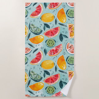 Serviette De Plage Frutas Coloridas de Verão