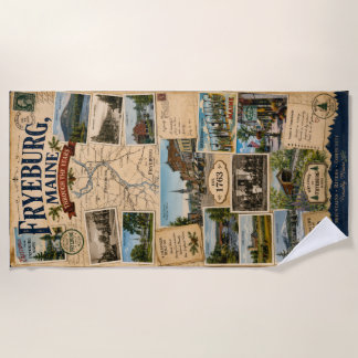 Serviette De Plage Fryeburg Maine à travers les ans Carte Postale Anc