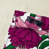 Serviette De Plage Fuchsia (En situation)