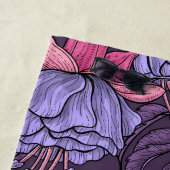 Serviette De Plage Fuchsia rose et violet (En situation)