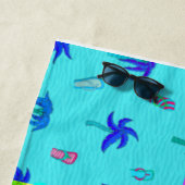 Serviette De Plage Fun Coloré Été Moderne (En situation)