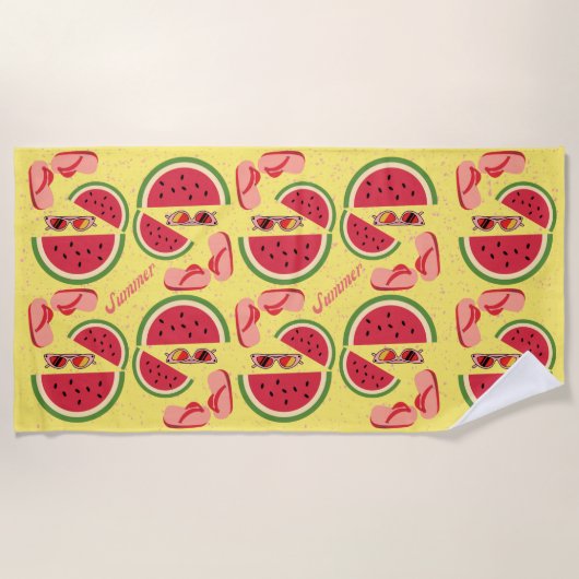 Serviette De Plage Fun été coloré (Devant)