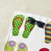 Serviette De Plage Fun Flip Flops Personnalisé (En situation)