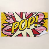 Serviette De Plage Fun Modern Typographic Comic Book POP tendance (Devant)
