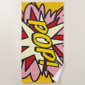 Serviette De Plage Fun Modern Typographic Comic Book POP tendance (Devant)
