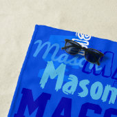 Serviette De Plage Fun Personalized and Monogrammed Boy's (En situation)