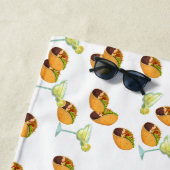 Serviette De Plage Fun Summer Taco Margarita Imprimer Motif (En situation)