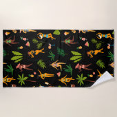 Serviette De Plage Fun Tropical maillot de bain filles (Devant)