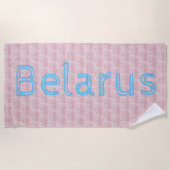 Serviette De Plage Funky Belarus Folk Cross Stitted Beach Towel (Devant)