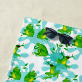 Serviette De Plage Funky Frogs Motif Kids (En situation)