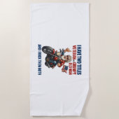 Serviette De Plage Funky Grumpy Vieux Homme Vétérinaire Moto (Devant)