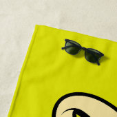 Serviette De Plage Funky Péridot | Aloha Jaune Doré (En situation)