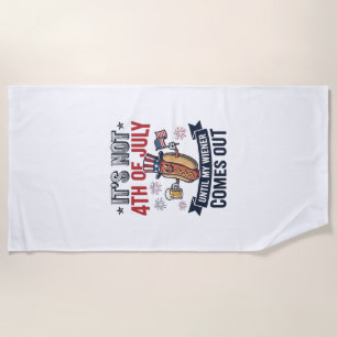 Serviette De Plage Funny 4th Of July Hot Dog Vintage Patriotic Shirt_