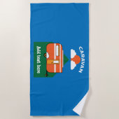 Serviette De Plage Funny Accessoires caravane Camping Caravaner (Devant)