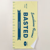 Serviette De Plage Funny BASTED Butter Stick Personalized Yellow (Devant)