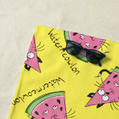 Serviette De Plage Funny Chat Watermelon mignon Kids (En situation)