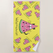 Serviette De Plage Funny Chat Watermelon mignon Kids (Devant)