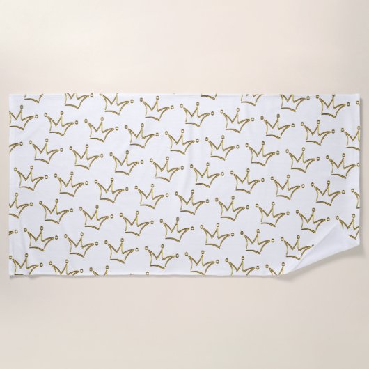 Serviette De Plage Funny Couronne d'or - luxe royal 1 (Devant)