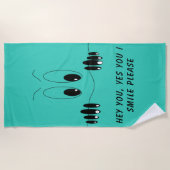 Serviette De Plage Funny Curiosity Eyes (Devant)