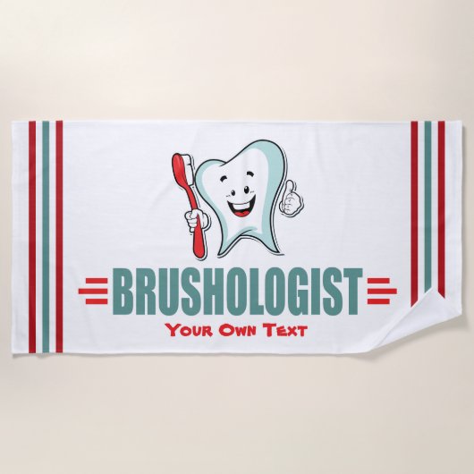 Serviette De Plage Funny Custom Dental Hygiene Toothbrish (Devant)