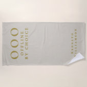 Serviette De Plage Funny Custom Sand Beige Gold OOO Minimalist Men  (Devant)