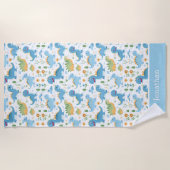 Serviette De Plage Funny Dinosaur Pattern kids summer (Devant)