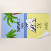 Serviette De Plage Funny Dog Beach Yoga (Devant)