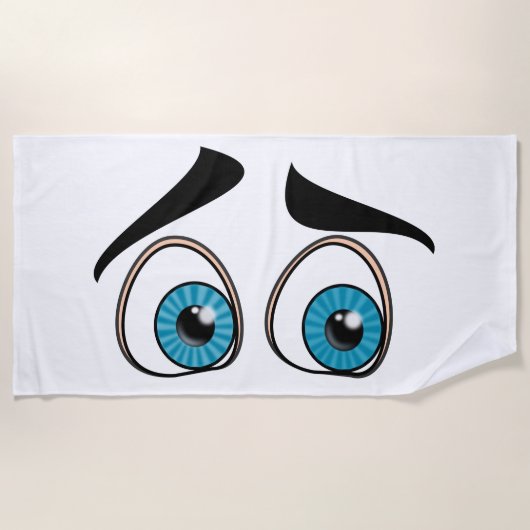 Serviette de plage Funny Eyes (Devant)