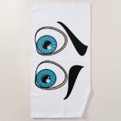 Serviette de plage Funny Eyes (Devant)