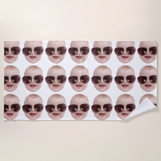 Serviette De Plage Funny Face Meilleur Ami Photo Anniversaire Cadeau  (Devant)