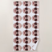 Serviette De Plage Funny Face Meilleur Ami Photo Anniversaire Cadeau  (Devant)