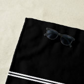 Serviette De Plage Funny Golf Club Humour Modern Golfer Sports Noir (En situation)