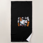Serviette De Plage Funny Halloween Nurse Ghost T-Shirt - "Dites Boo à (Devant)
