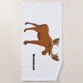 Serviette De Plage Funny moose (Devant)
