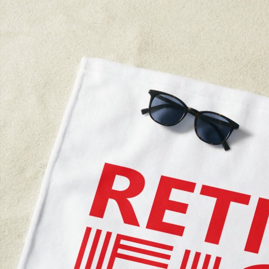 Serviette De Plage funny retiree (En situation)