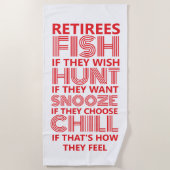 Serviette De Plage funny retiree (Devant)