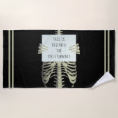 Serviette De Plage Funny Skeleton Réservé Signal Éffrayant Beach Towe (Devant)