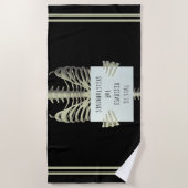 Serviette De Plage Funny Skeleton Réservé Signal Éffrayant Beach Towe (Devant)