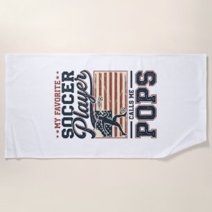 Serviette De Plage Funny Soccer Pops Vintage Gravure Design de T-shir