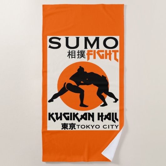 Serviette De Plage Funny Sumo Wrestler (Devant)