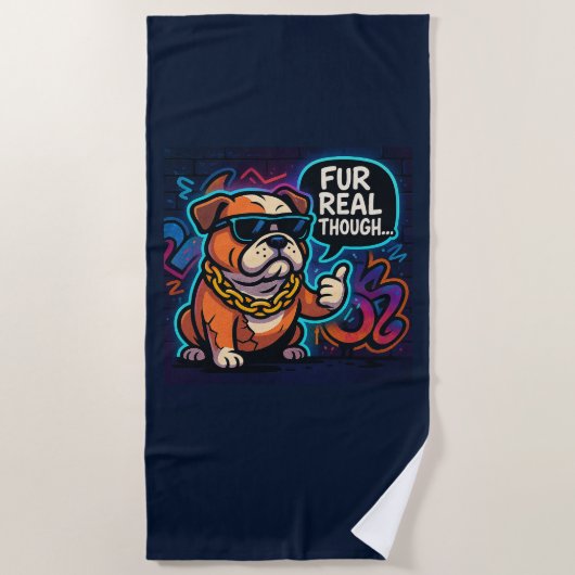 Serviette De Plage Fur Real Though (Devant)