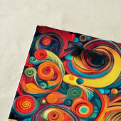 Serviette De Plage Fusion de Vagues de Couleurs – Art Abstrait Modern (En situation)