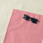 Serviette De Plage Futur Anneau Cardiaque Mme Script Mariage personna (En situation)