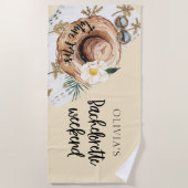 Serviette De Plage Futur Mme Bachelorette Week-end Tropical (Devant)