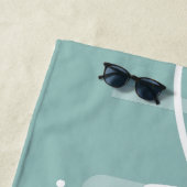 Serviette De Plage Future Mrs Typographie de script moderne | Bleu po (En situation)